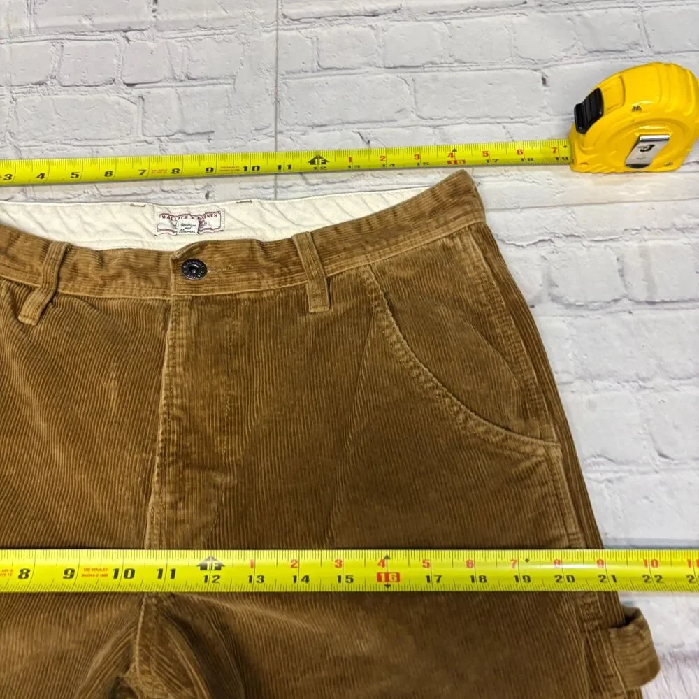 Wallace & Barnes Men Corduroy Carpenter Painter Pants Size 32x32 Cotton C127 -29